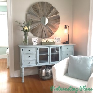 Connecticut life and style blogger, Pinteresting Plans shares a do it yourself tutorial on a buffet table that she found on the curbside and upcycled.