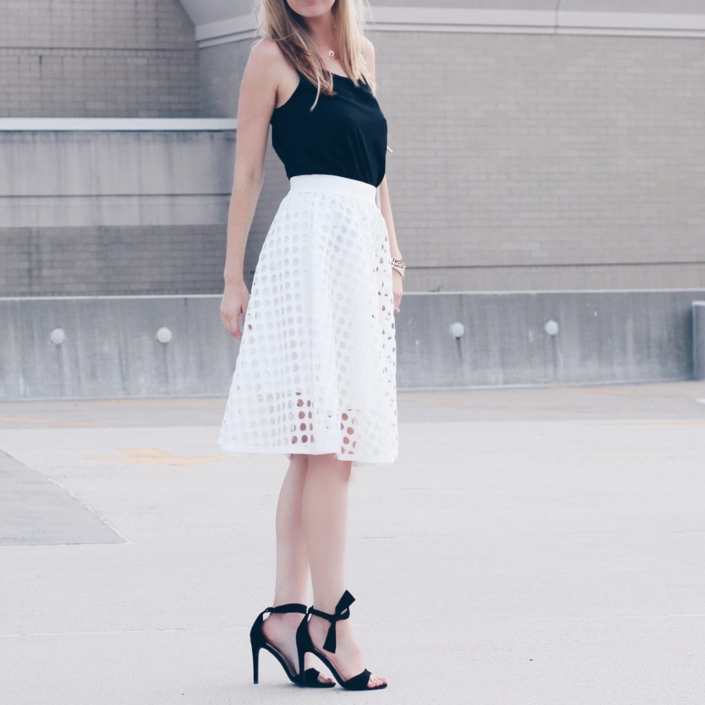 black and white ($20) skirt outfit