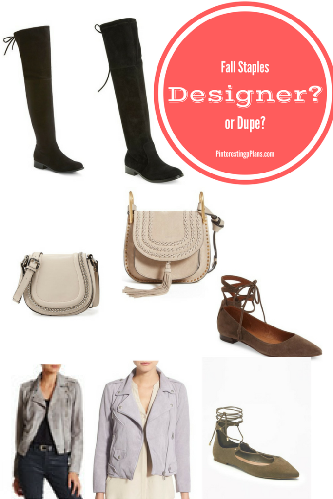 designer or dupe? fall fashion essentials priced high and low