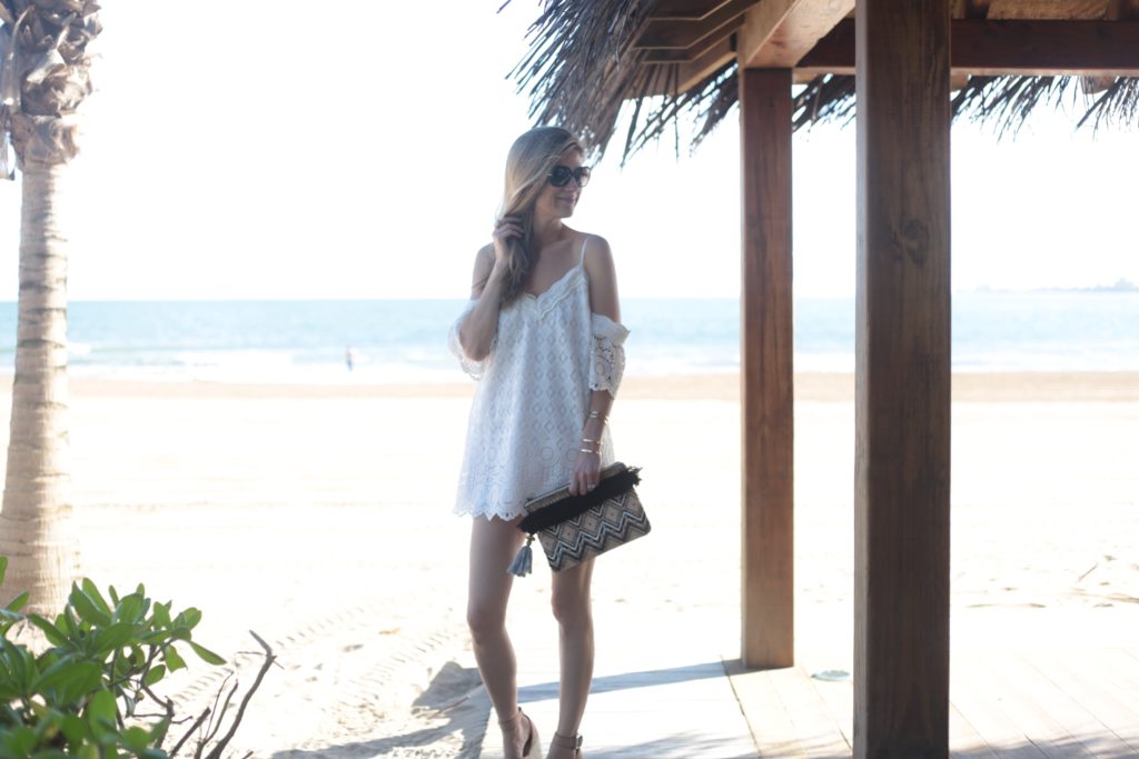 Connecticut life and style blogger, Pinteresting Plans recaps tips & highlights from a recent vacation at the St. Regis Bahia Beach Resort on Puerto Rico. beach cabana at the st. regis behia beach resort
