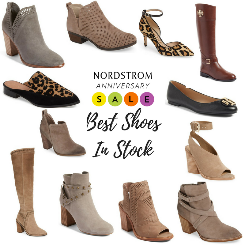 Connecticut life and style blogger, Pinteresting Plans shares a round-up of the Nordstrom Anniversary Sale booties and shoes that remain in stock.