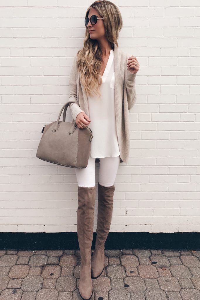  nordstrom-anniversary-sale-cardigan-barefoot-dreams-circle-cardigan-with-white-skinny-jeans-and-over-the-knee-boots-on-pinterestingplans