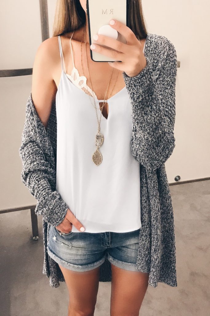 august-instagram-round-up-on-pinterestingplans-slouchy-cardigan-and-cami-with-jeans-shorts
