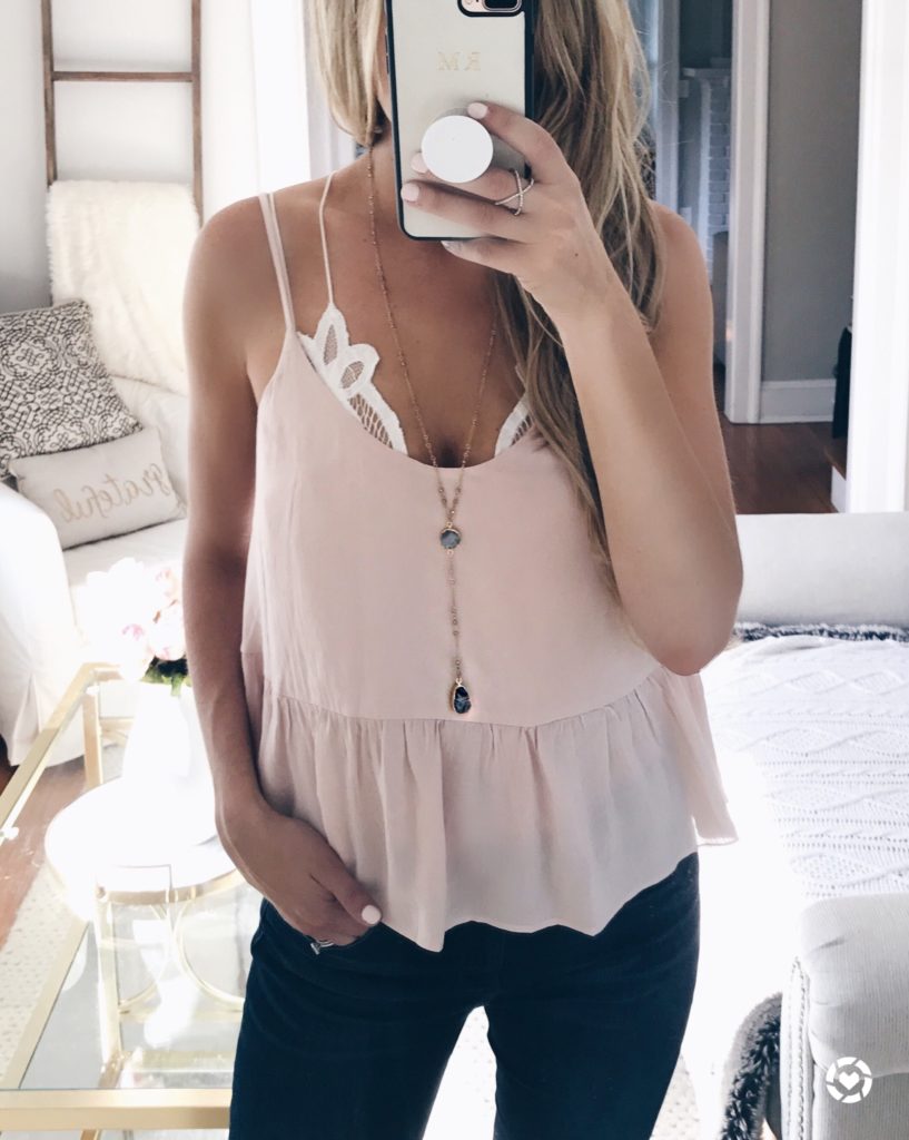 august instagram round-up - peplum cami and lace bralette on pinterestingplans