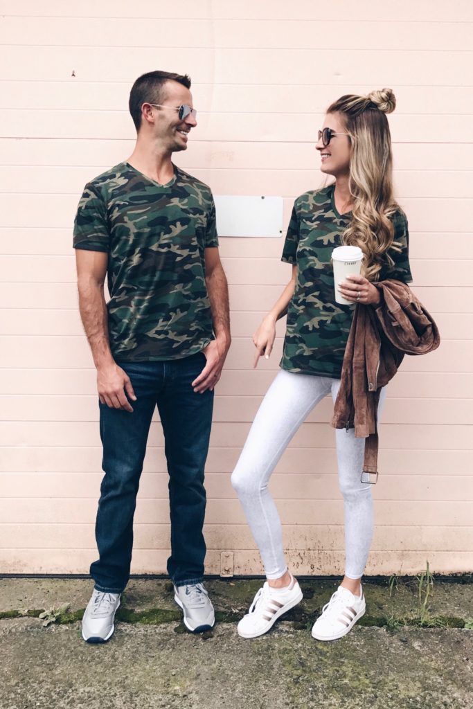 BookmarkThis!! his & her athleisure wear - matching camo t-shirts