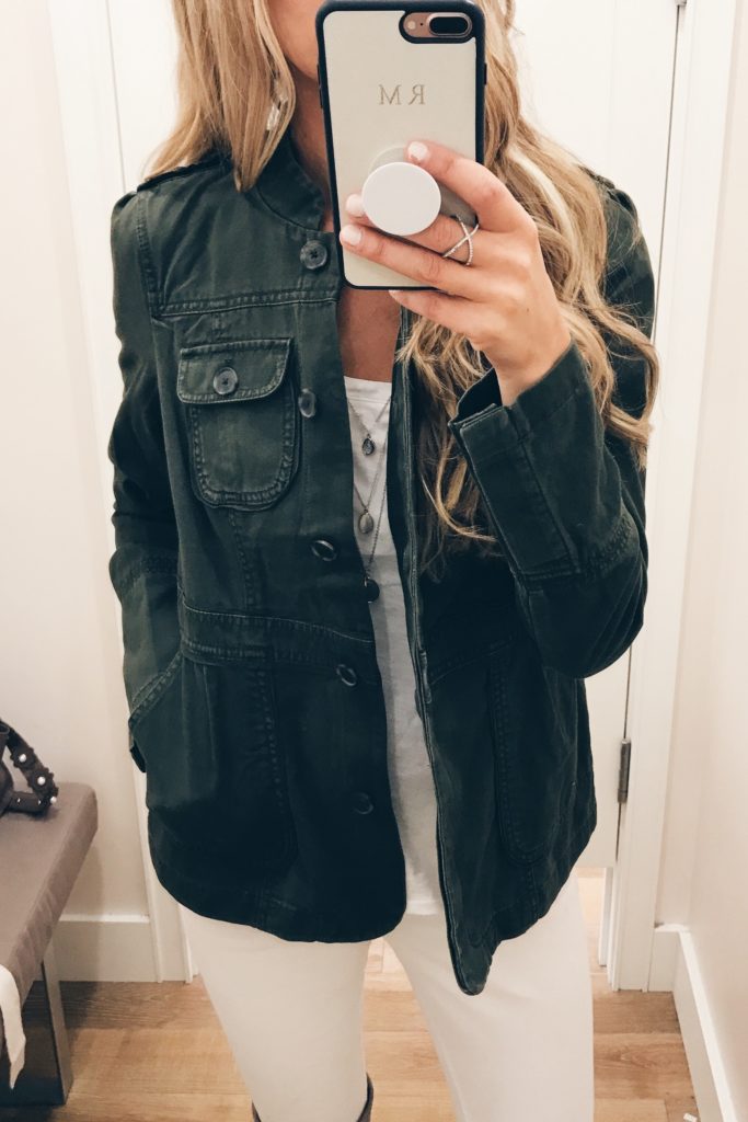 SHOP NOW! loft sale dressing room selfies - market jacket