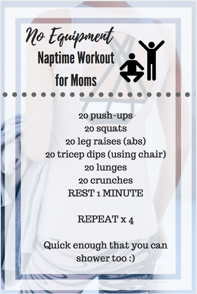 resolutions for a 30 something - quick naptime workout for moms