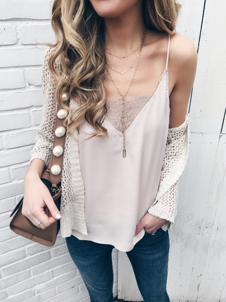 Weekly Wrap Up 2/16 - FP Lace Cami/Cardigan