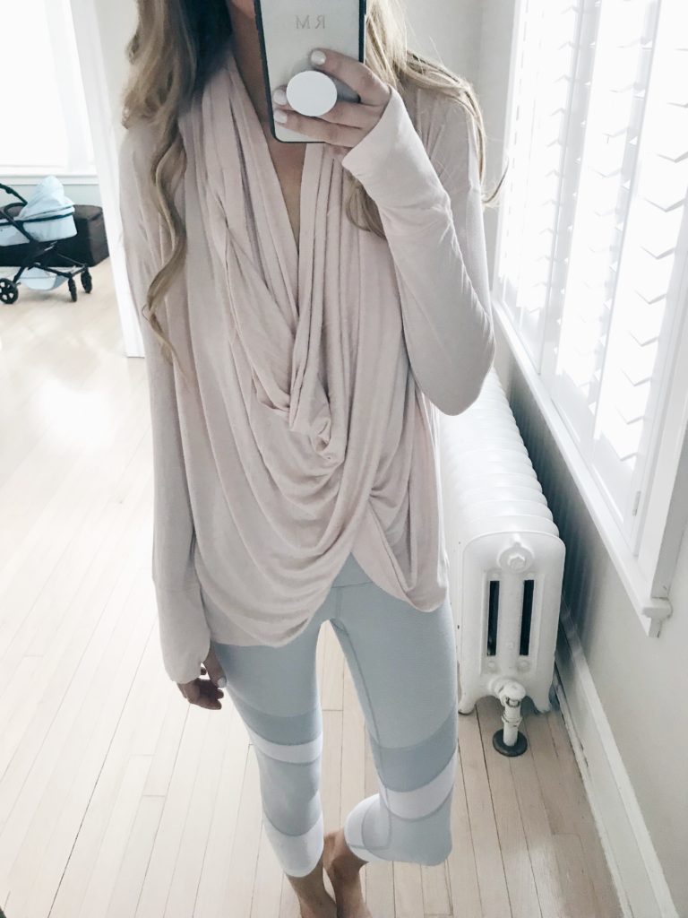 Weekly Wrap Up 2/16 - Wrap Front Shirt/Workout Leggings