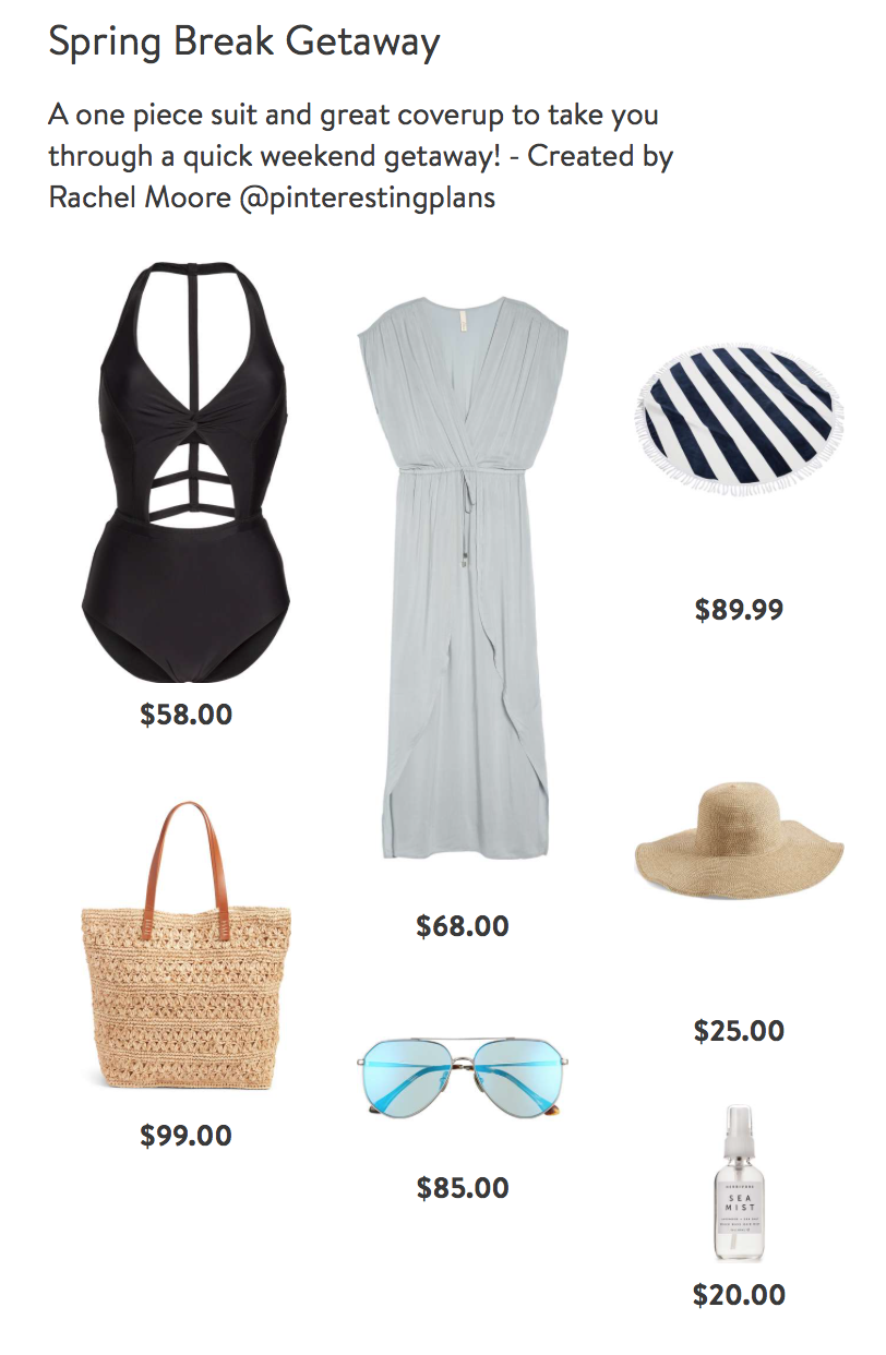 Spring outfit collages from nordstrom - spring break getaway outfit on pinteresting plans fashion blog