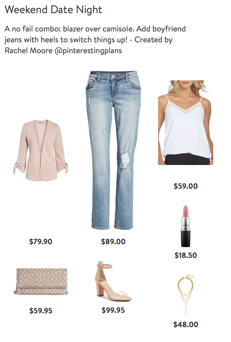spring outfit collages - casual spring date night outfit on pinteresting plans fashion blog