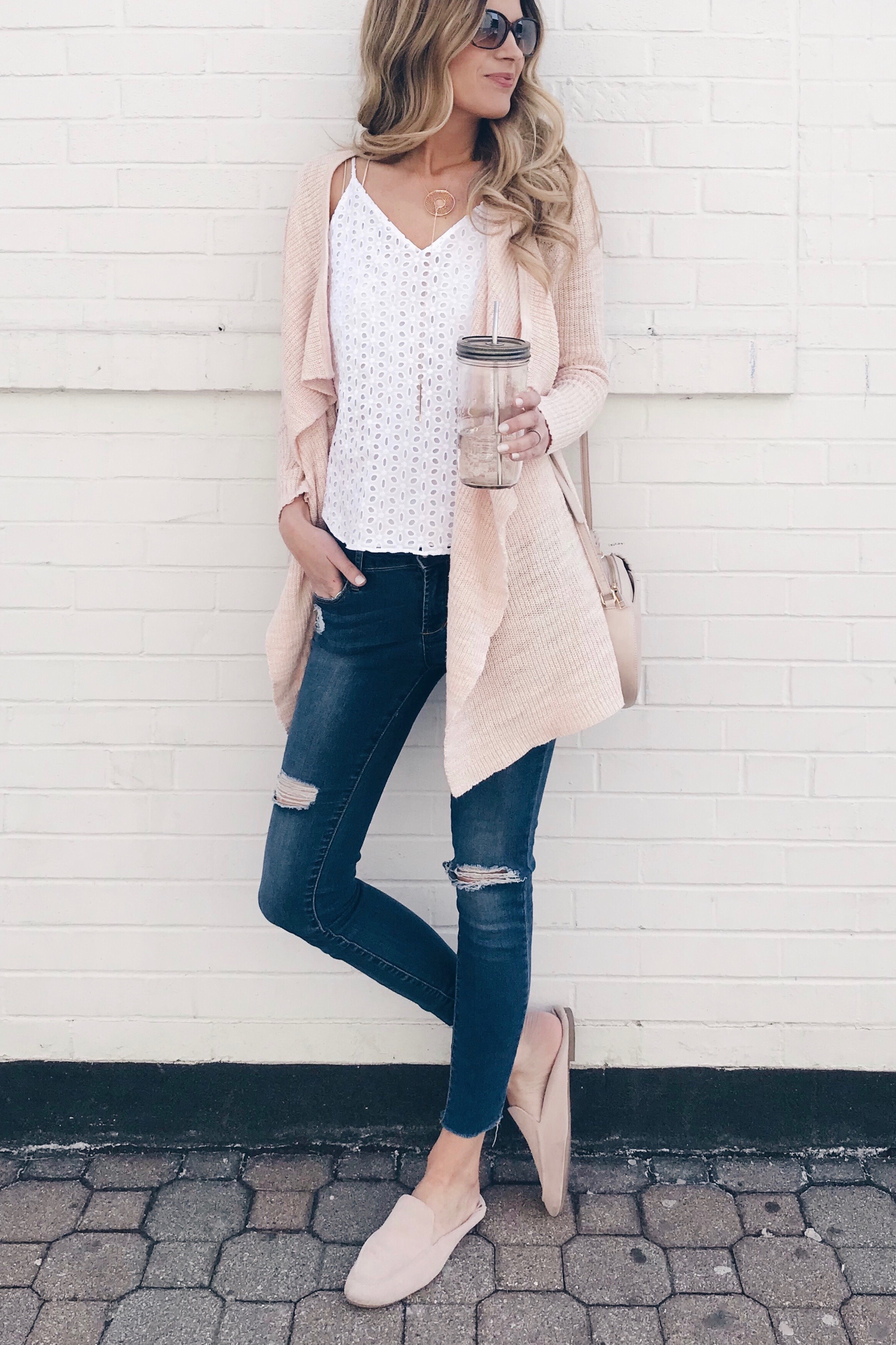 7 Spring Cardigans to Add to Your Closet | Light Pink Cardigan