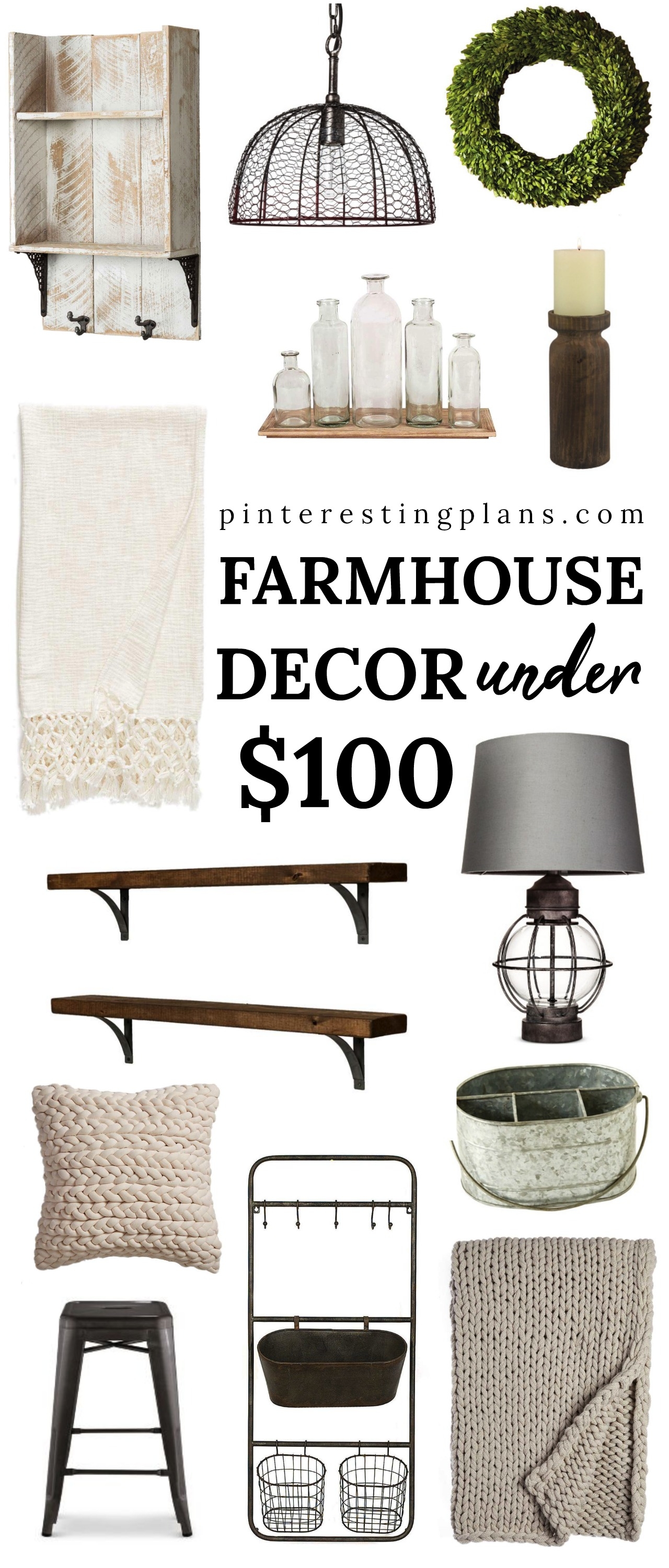 The Best Farmhouse Chic Home Decor Pieces under $100 | Pinteresting Plans a New England Style Blog