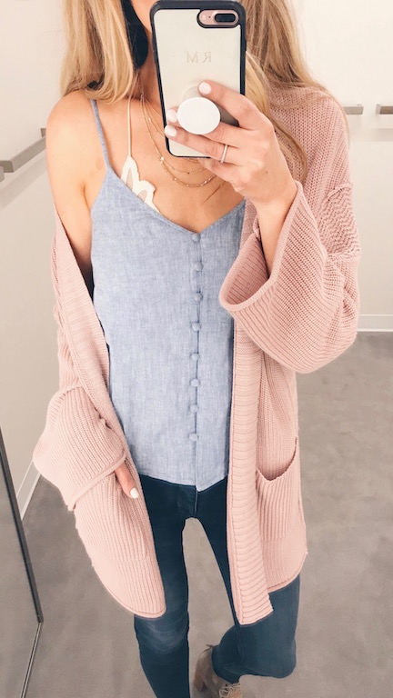 Spring Outfit Round Up - Button Up Cami/Cardigan