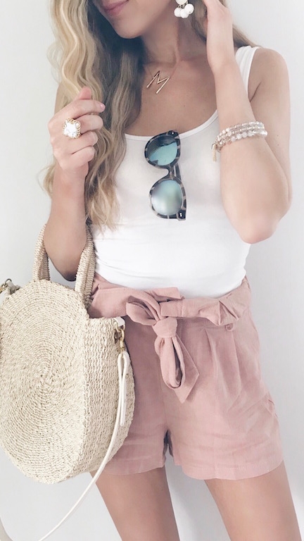 Spring Outfit Round Up - High Waisted Shorts/Cami
