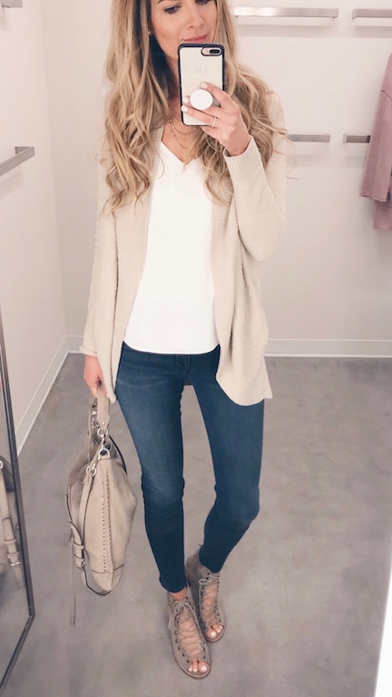 Spring Outfit Round Up - White Tee/Cardigan