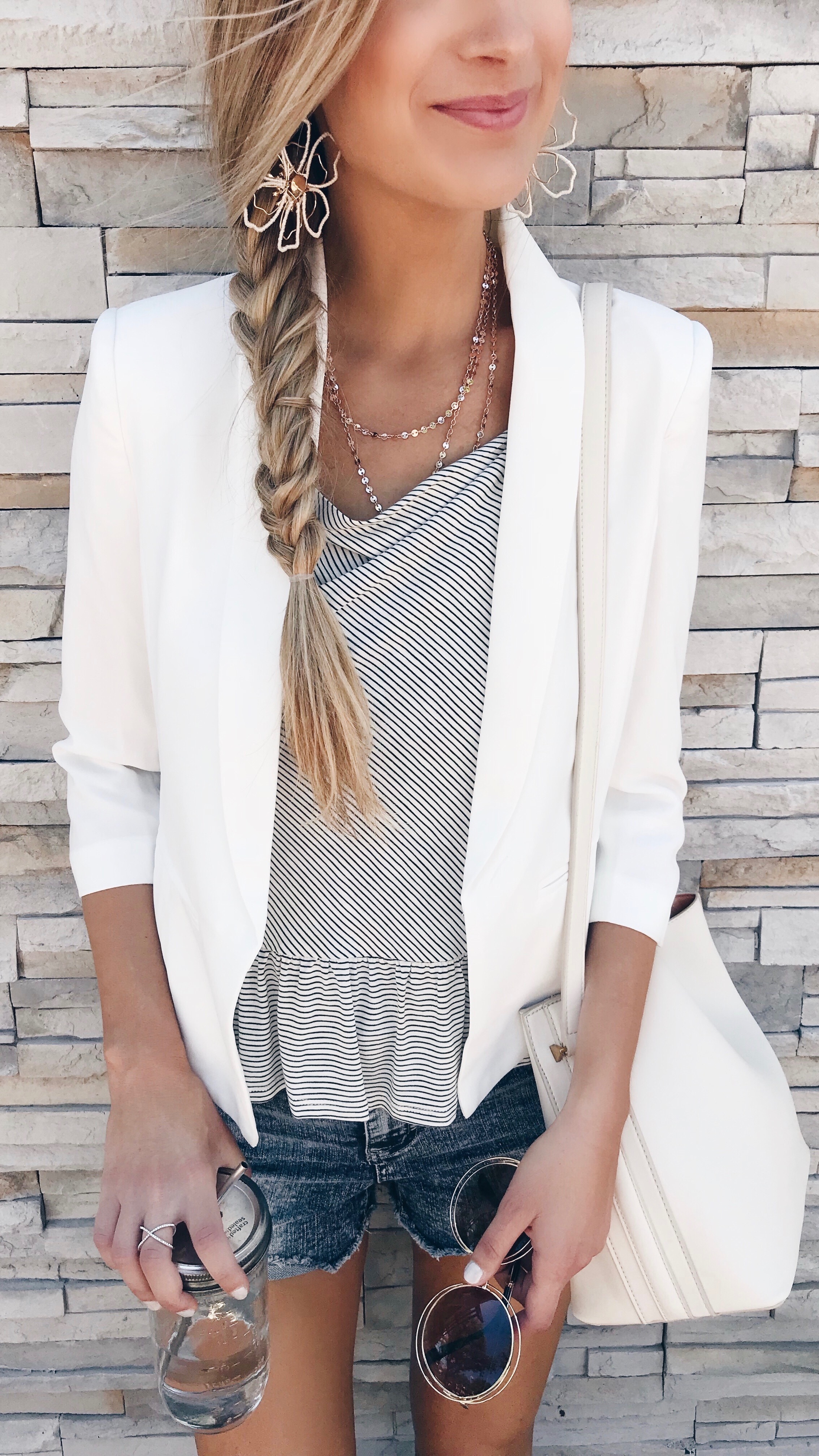 Early Summer Outfits - White Blazer