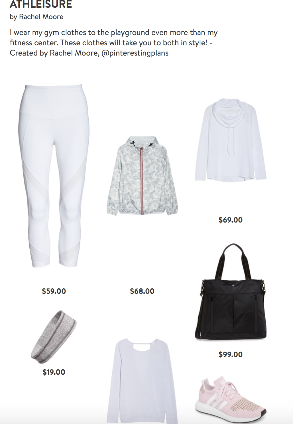Nordstrom Anniversary Sale 2018 - Athleisure Outfit Ideas with white workout leggings