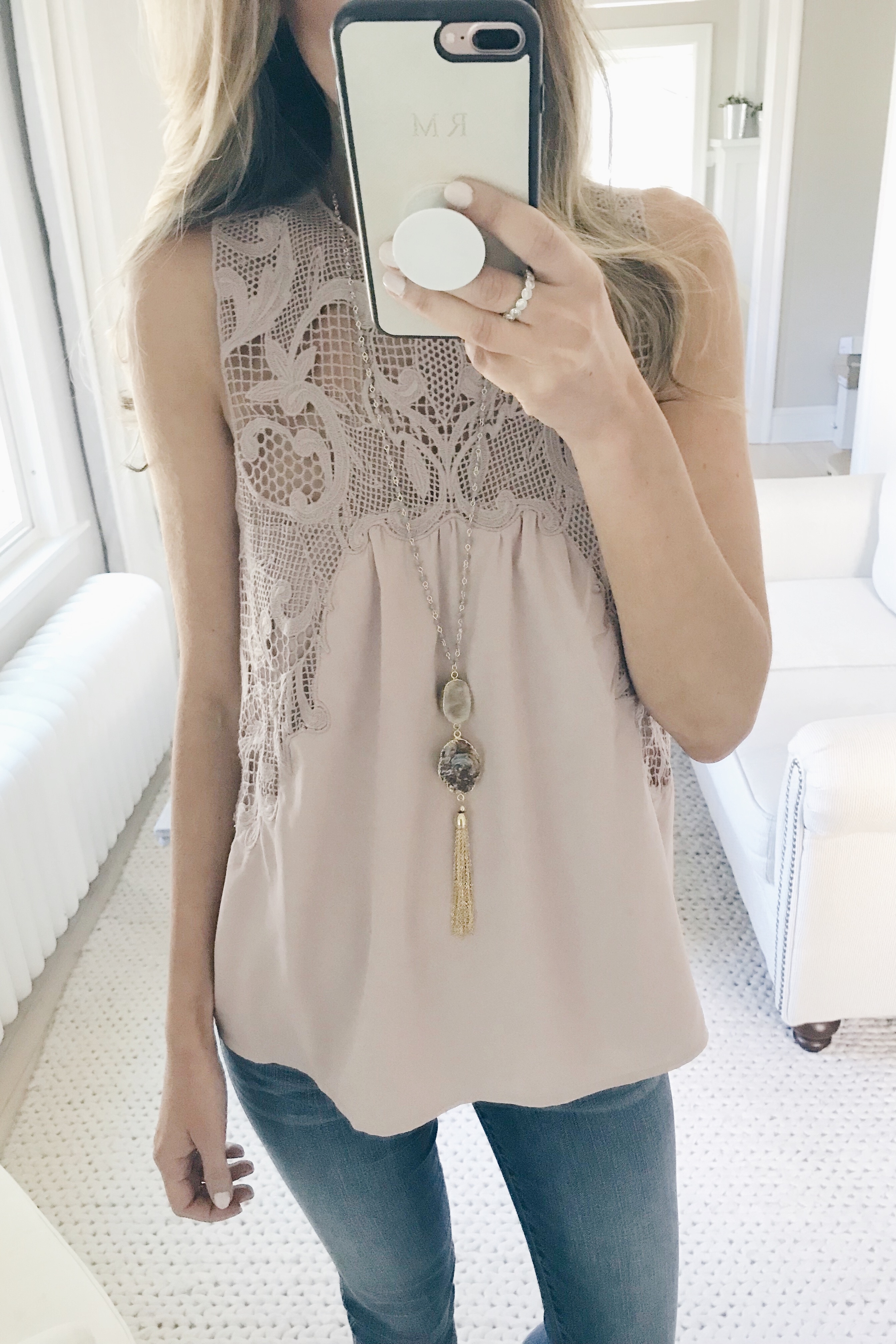 Nordstrom Anniversary Sale 2018 Try On - Lace Yoke Top