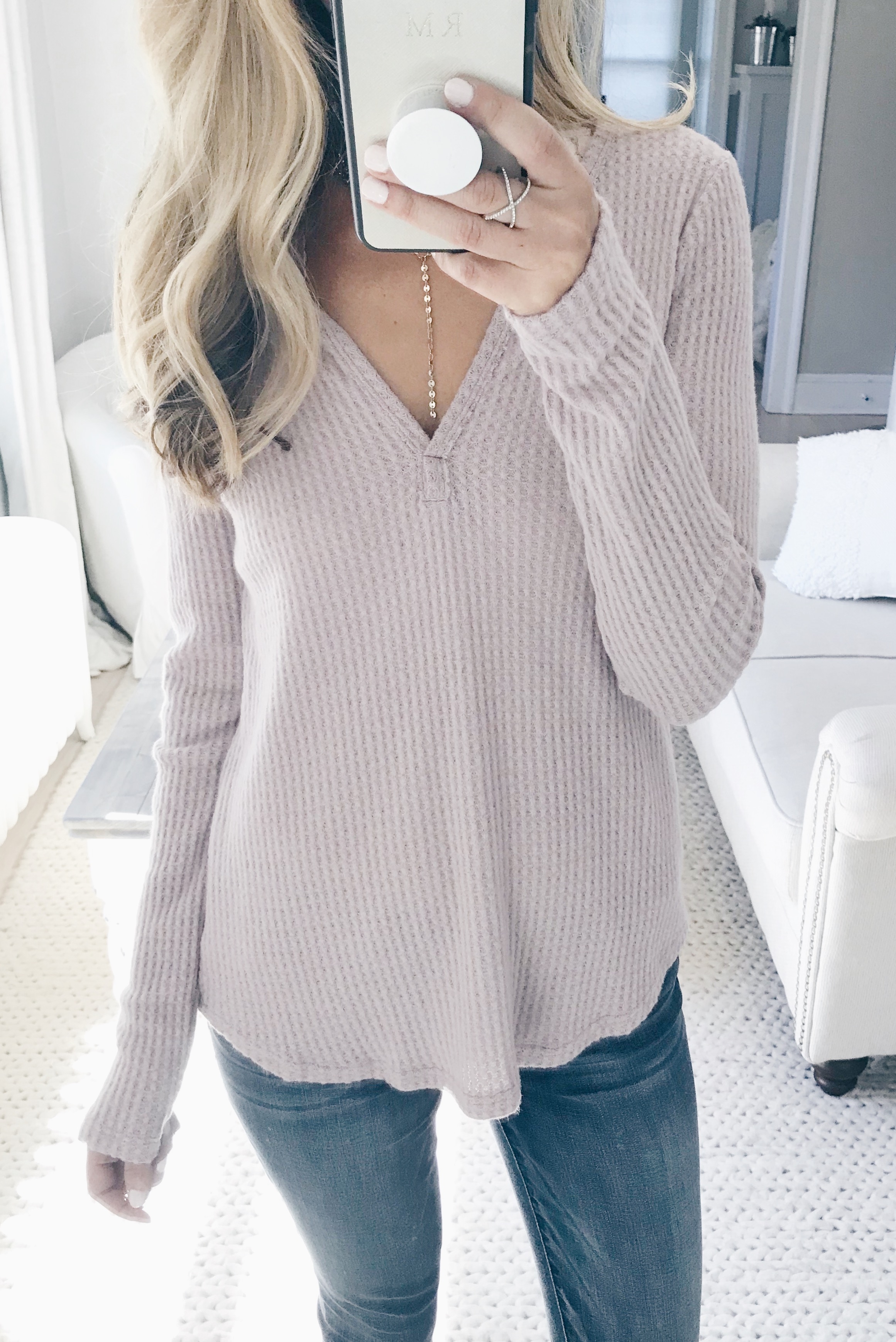 Nordstrom Anniversary Sale 2018 Try On - Pink Henley