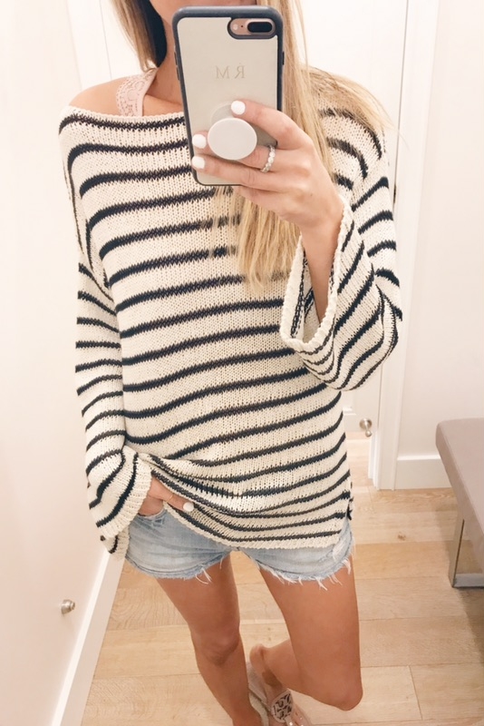 Labor Day Sale Round Up - Striped Bell Sleeve Sweater