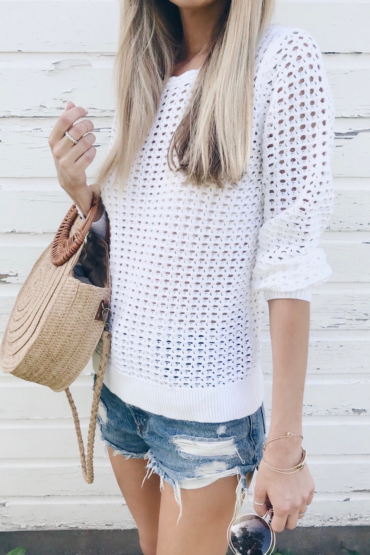 Summer Vacation Outfit Ideas - Crochet Sweater