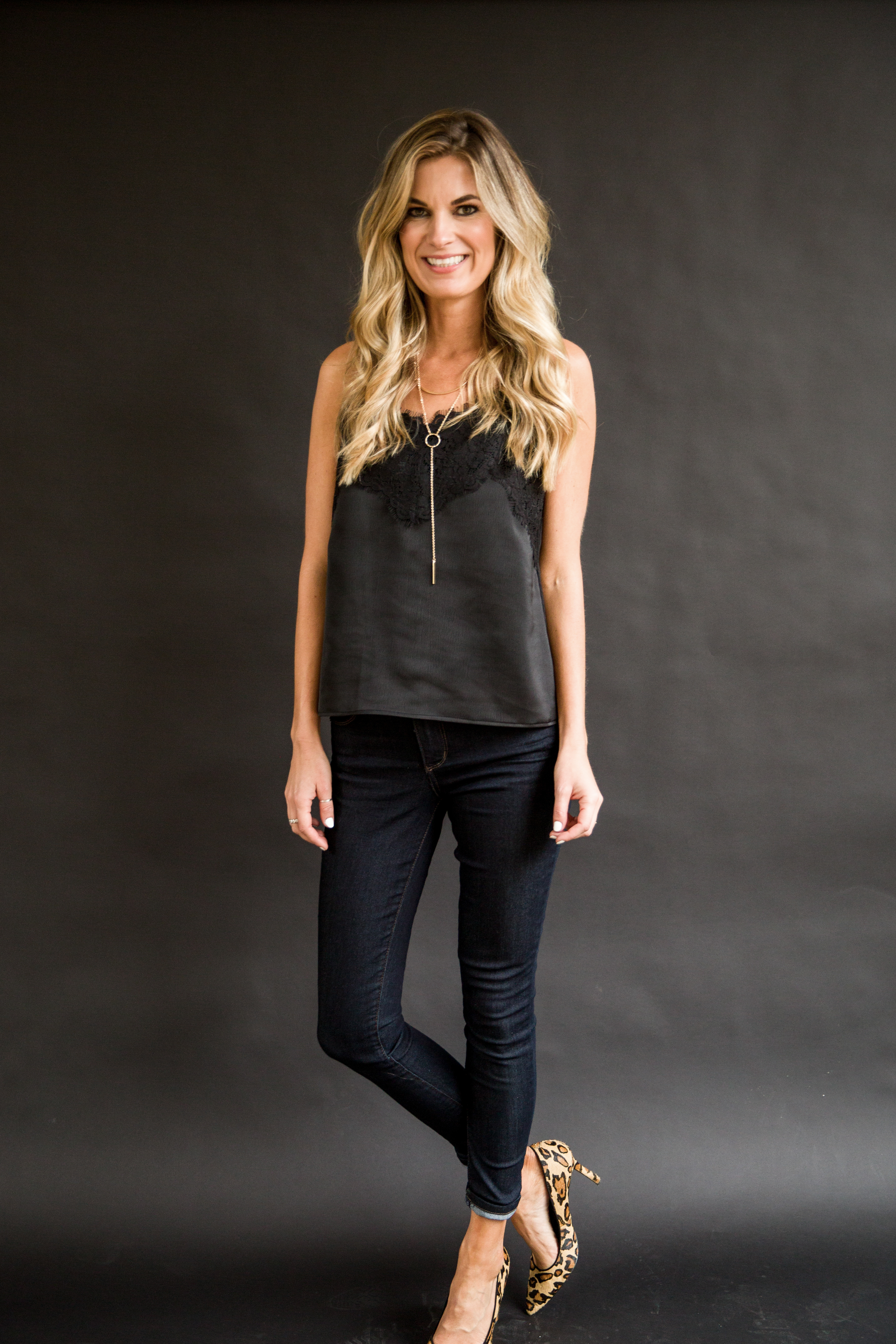 holiday outfit ideas from the gibson glam collection - the rachel cami in black