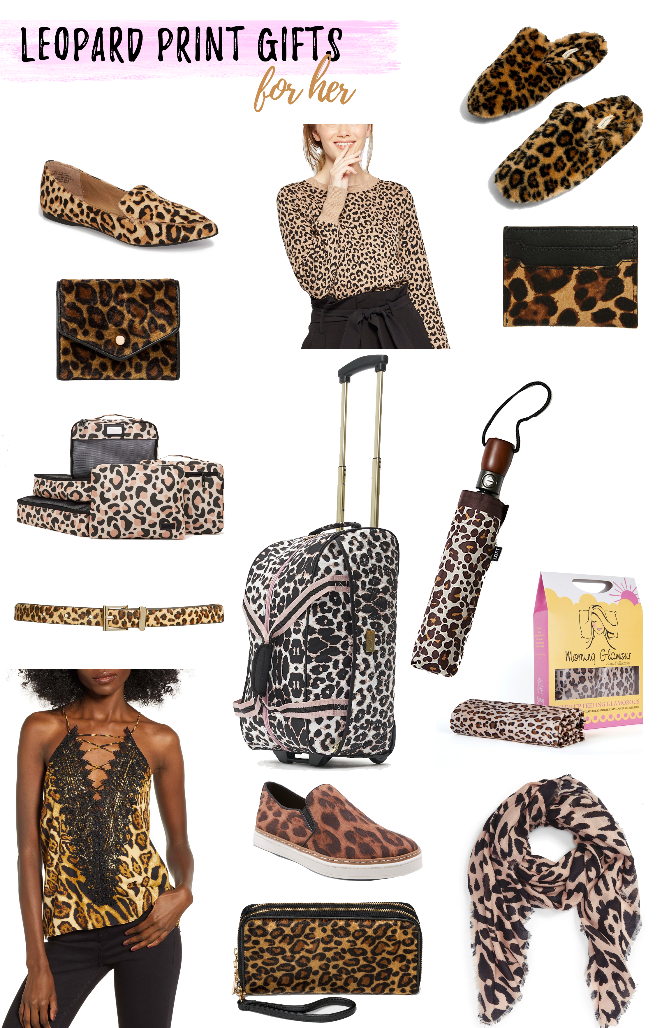 leopard print gifts for her - holiday gift guide 2018