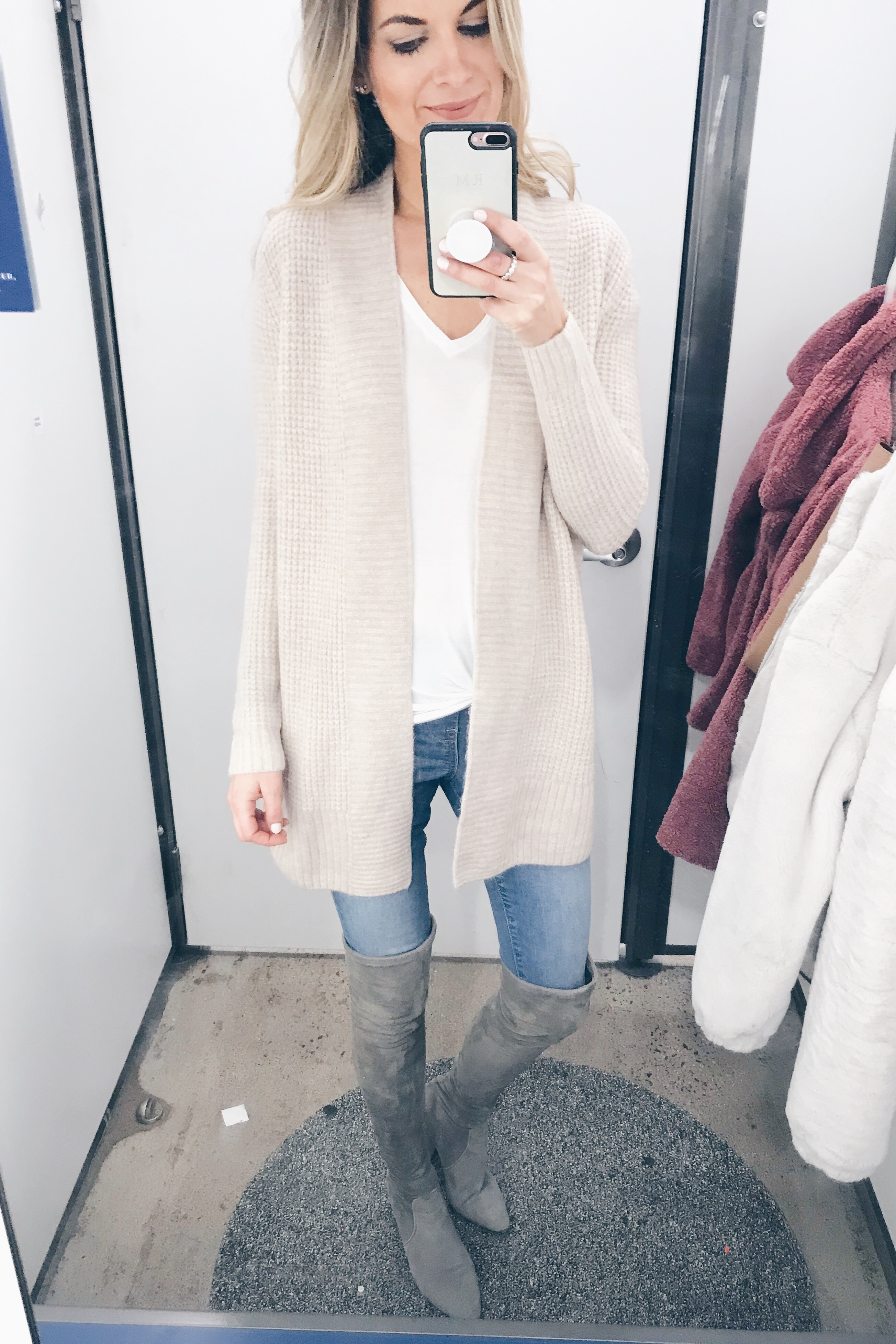 December Old Navy Try On - Open Cardigan