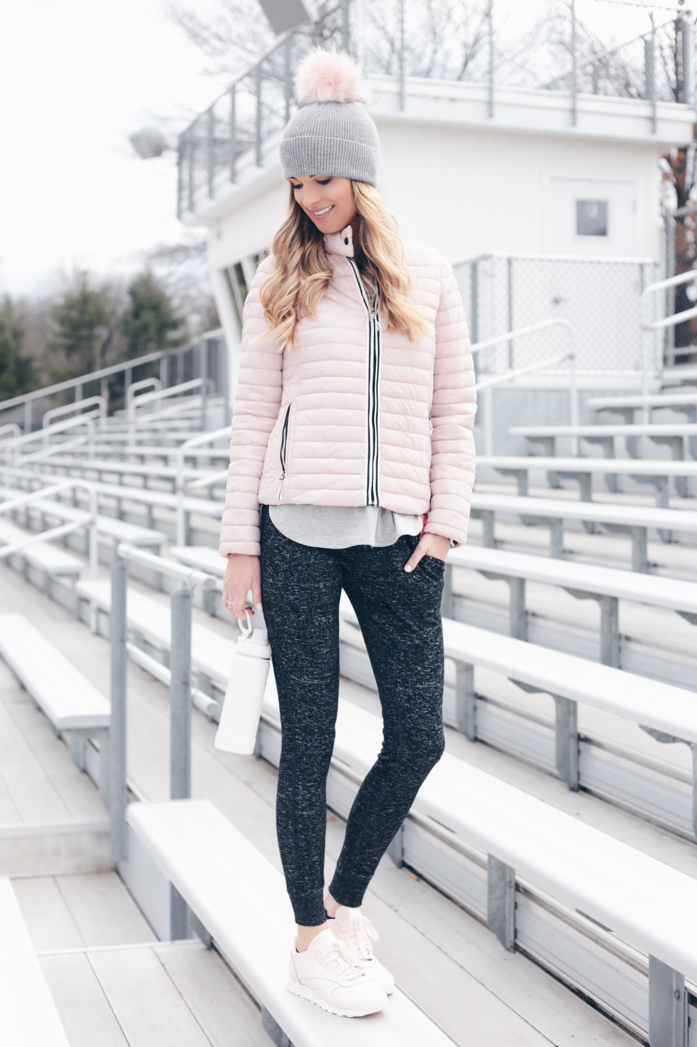 Pink Winter Athleisure Outfit Ideas