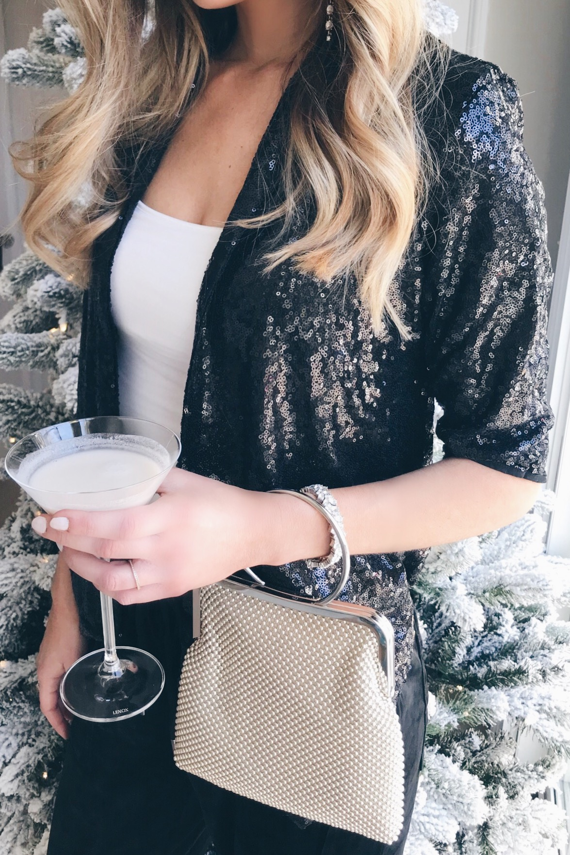 How to Style a Black Sequin Blazer