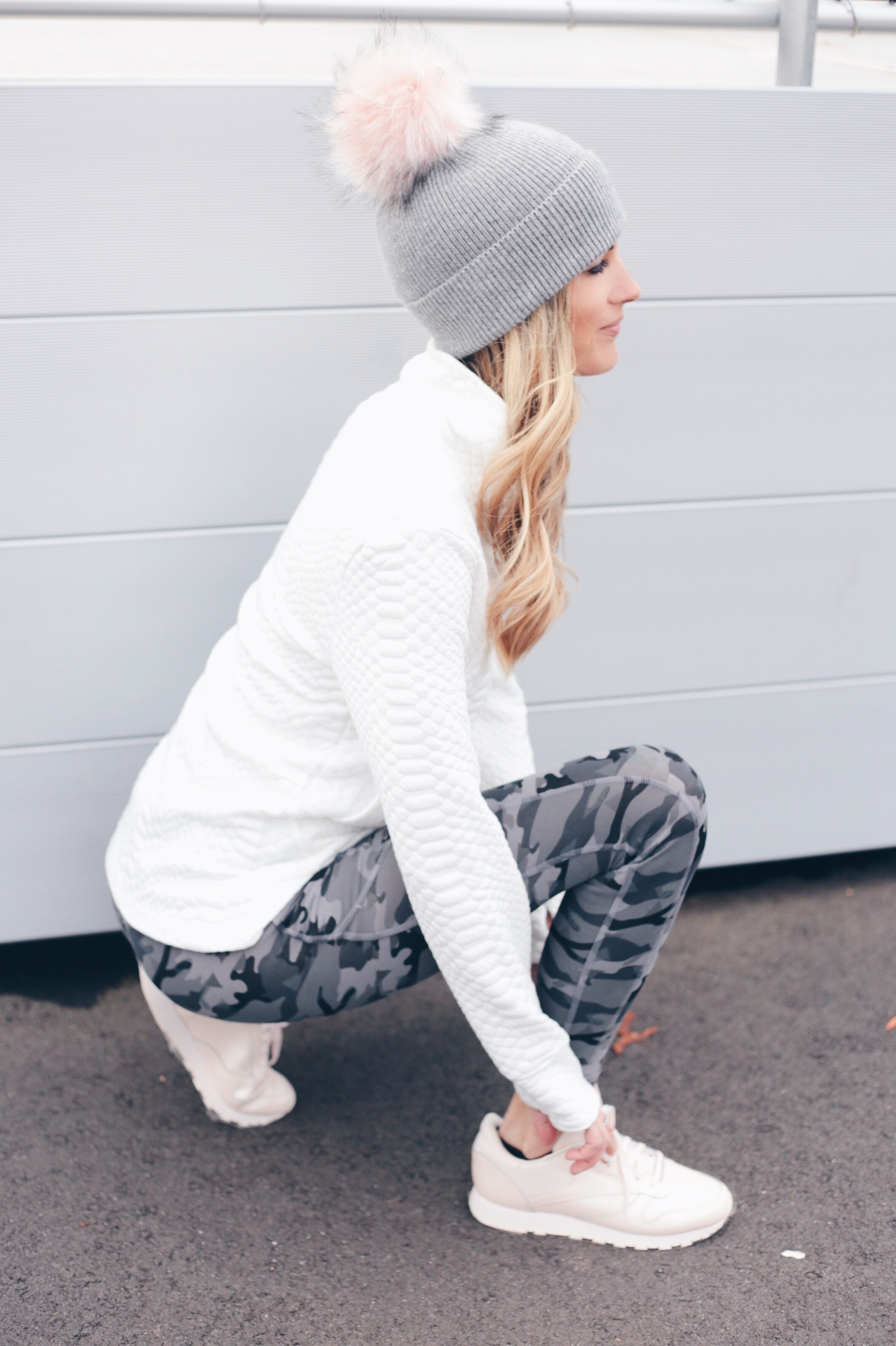 Winter Athleisure Outfit Ideas | Camo Leggings