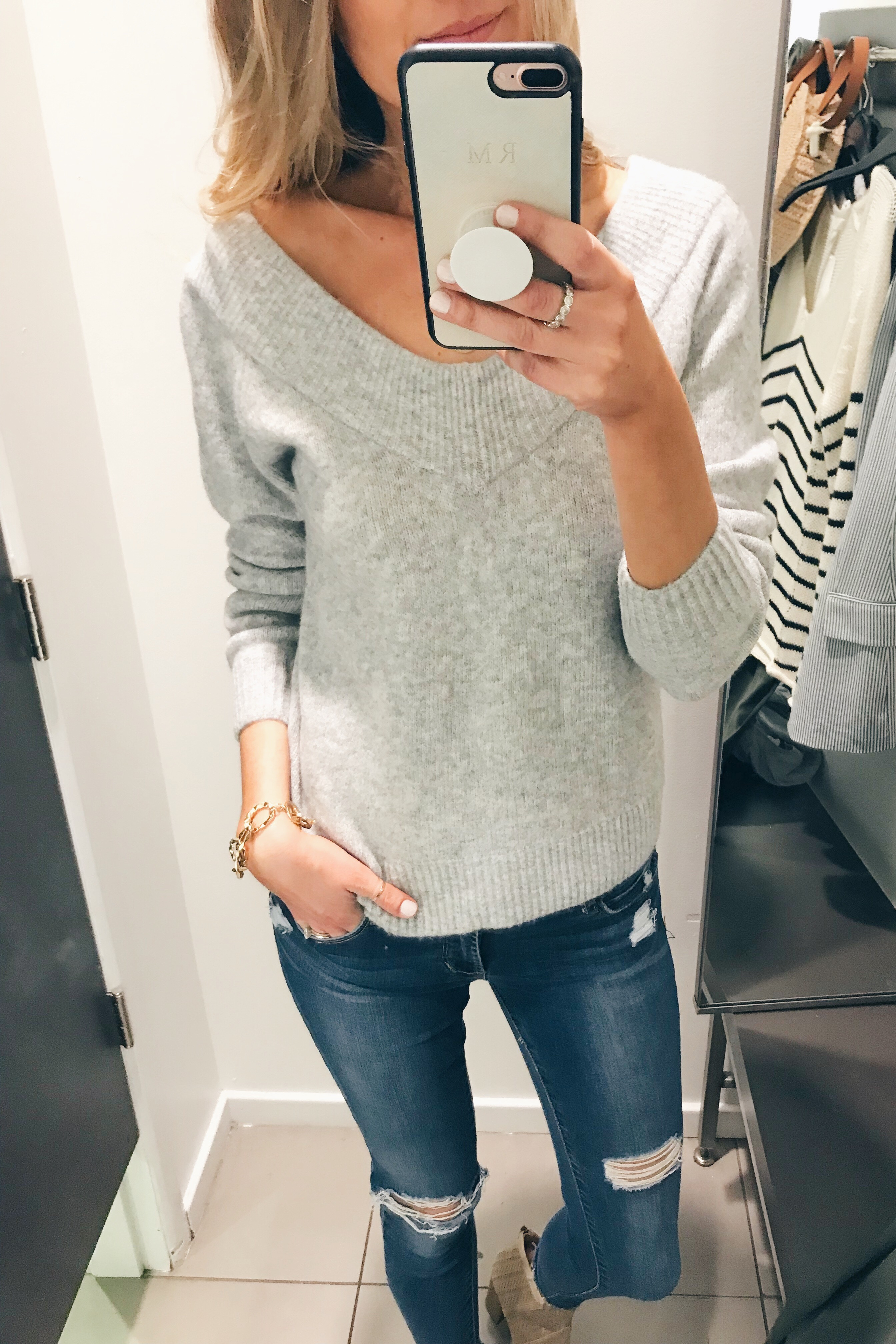 hm try on march 2019 - gray sweater - pinteresting plans blog