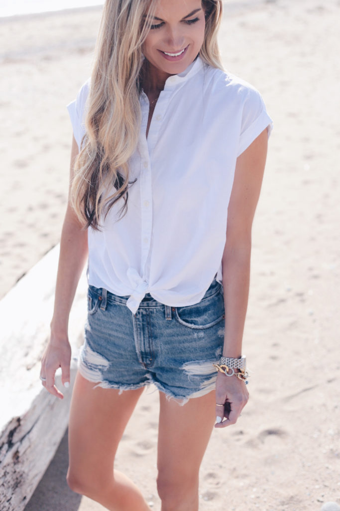 tips for doing life well and abercrombie spring fashion favorites - white button front top - pinteresting plans connecticut fashion blog