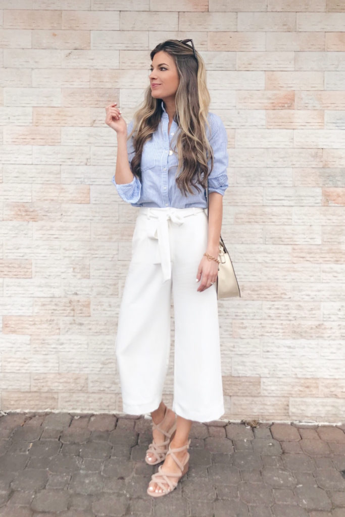 How to Style Wide Legged White Pants