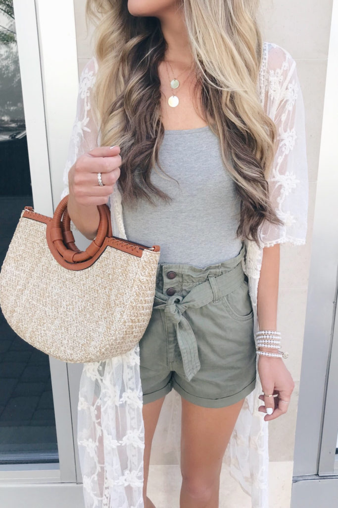 statement summer accessories - straw bag on rachel moore connecticut fashion blogger