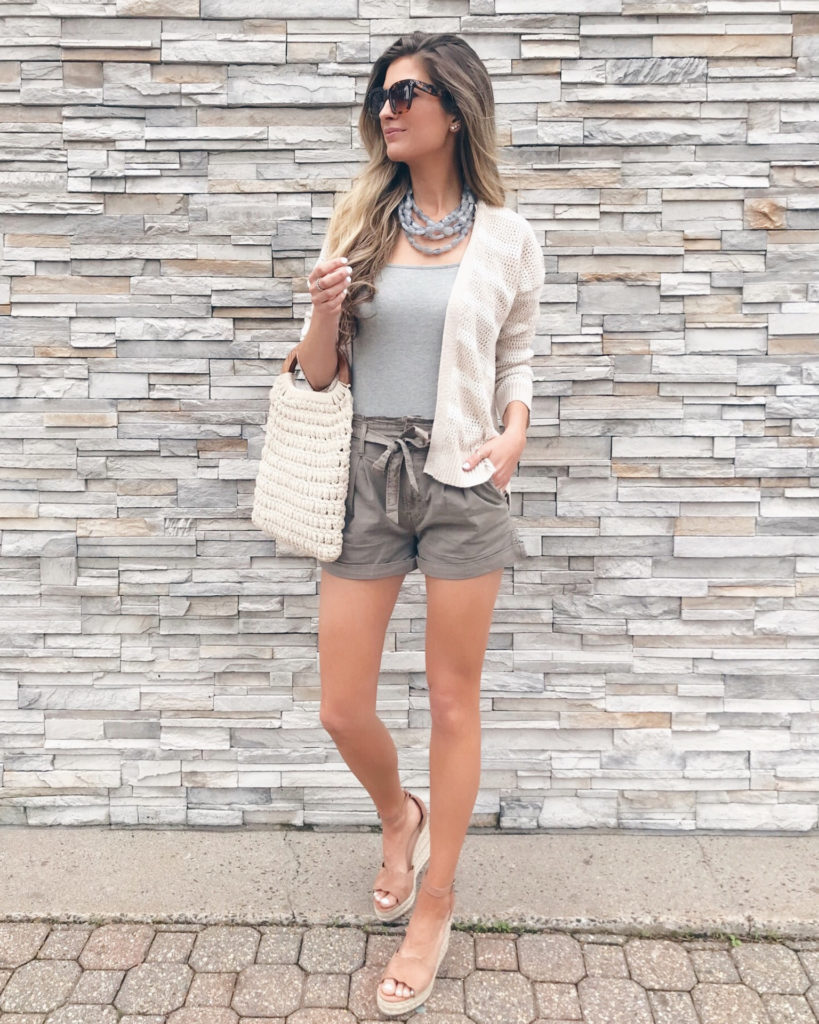 tie waist shorts outfit from the memorial day sales 2019 - pinteresting plans blog