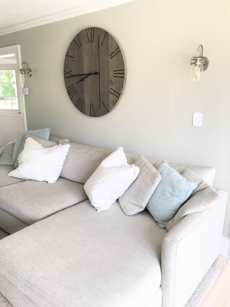 affordable large living room wall art - before photo - pinteresting plans blog
