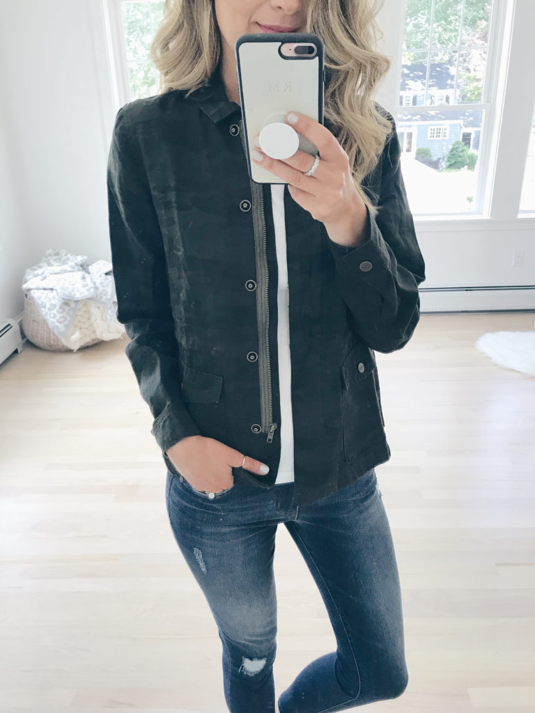 nordstrom anniversary sale 2019 try on - camo shirt jacket - pinteresting plans blog