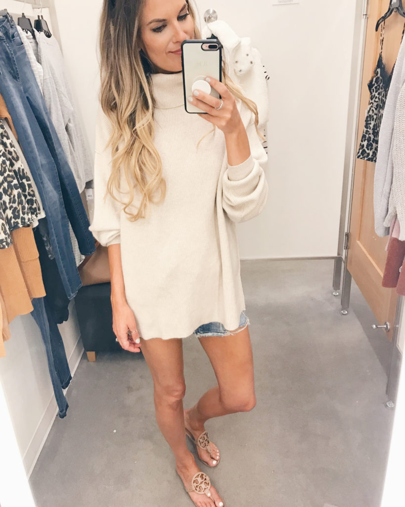 nordstrom anniversary sale 2019 try on - free people sweater tunic - pinteresting plans blog