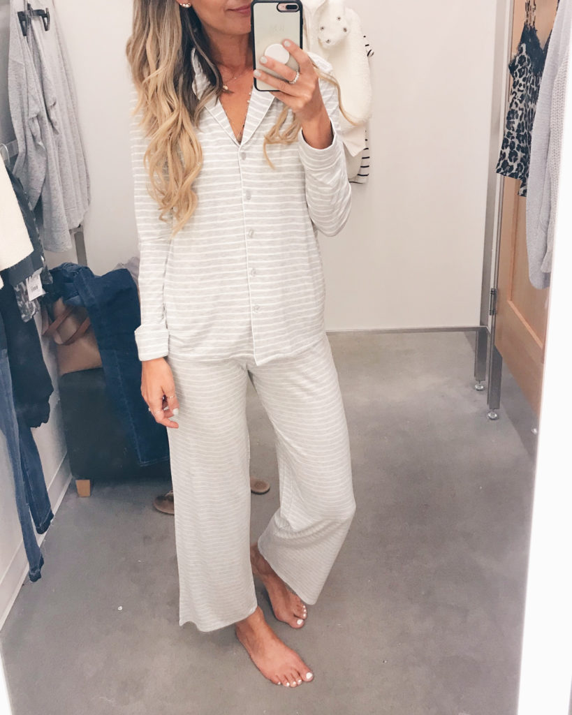 nordstrom anniversary sale 2019 try on - striped pajama set - pinteresting plans blog