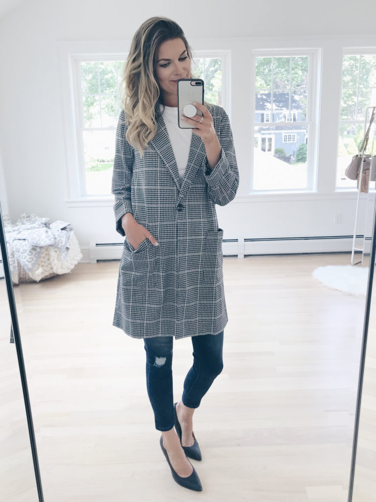 nordstrom anniversary sale 2019 try on - tartan plaid women's overcoat - pinteresting plans blog