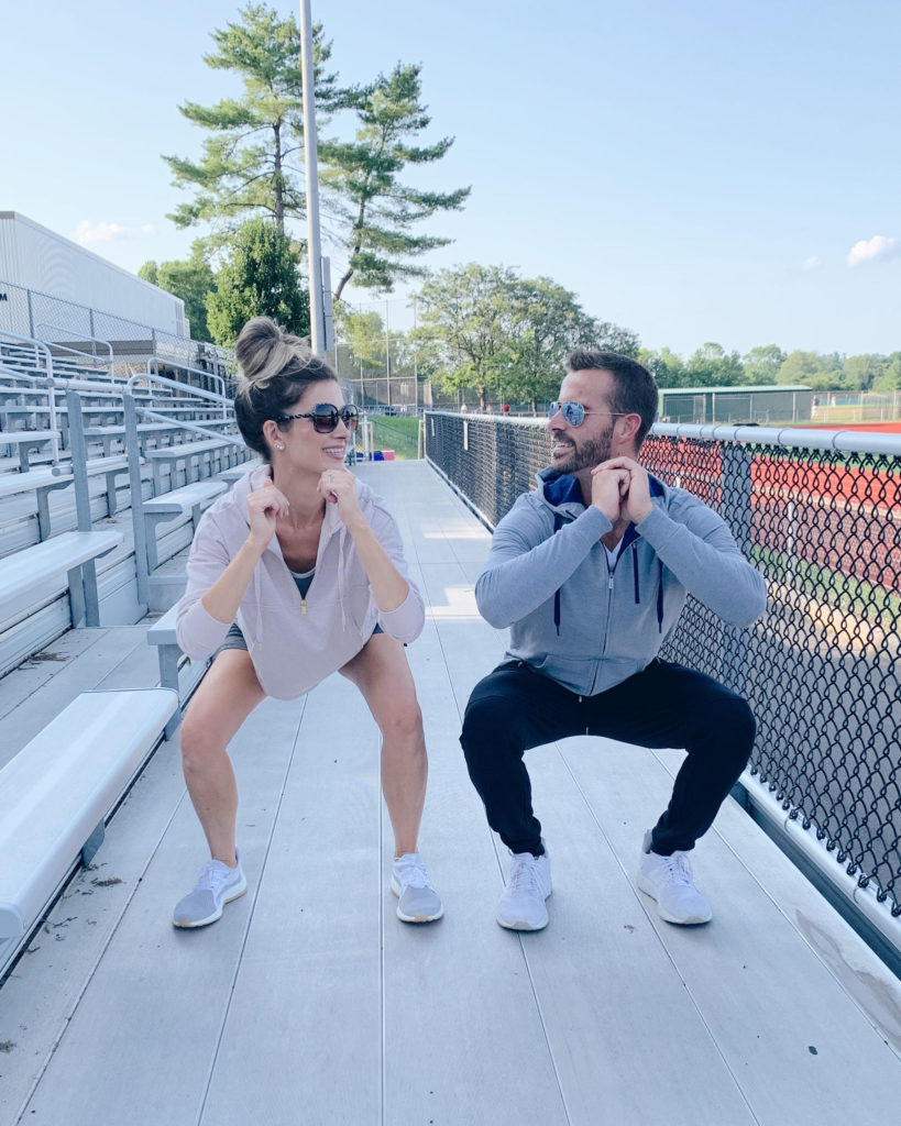 couples no equipment workout featuring athleisure outfit from jockey on pinteresting plans fashion blog