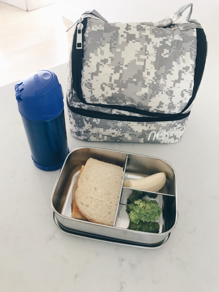 lunch ideas and back to school supplies - insulated lunch box with stainless steel bento box