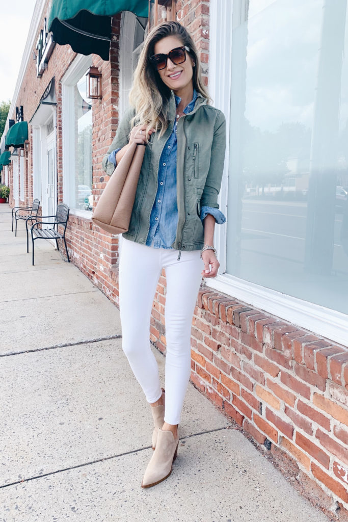 connecticut fashion blogger wearing casual fall capsule wardrobe outfit on pinteresting plans blog