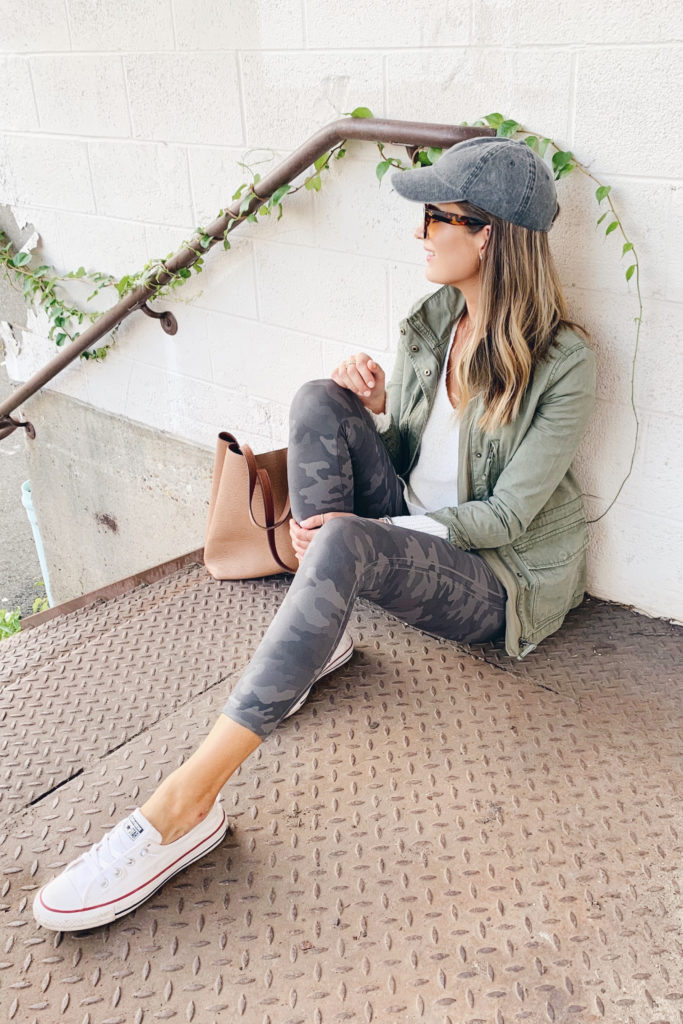 connecticut fashion blogger wearing athleisure fall capsule wardrobe outfit on pinteresting plans blog