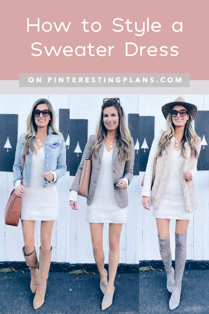 Camel Dress: 3 Ways to Style a Sweater Dress - Fashion Tights