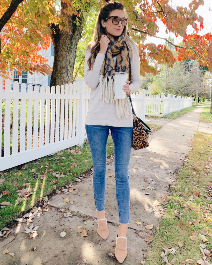 fashion blogger wearing fall casual outfit featuring sole society accessories