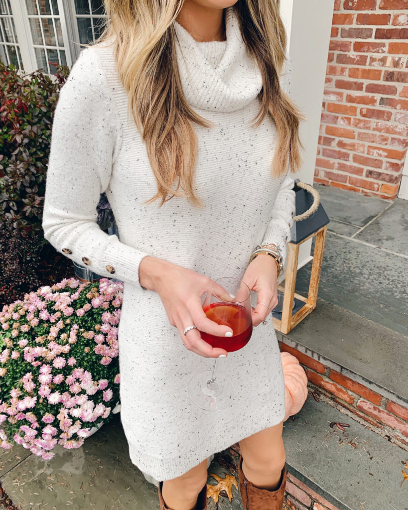 walmart time and tru cowl affordable cowl neck sweater dress for thanksgiving