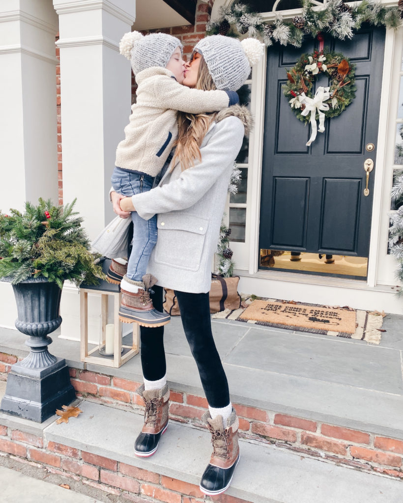 mommy and me beanie and boots - pinteresting plans fashion blog